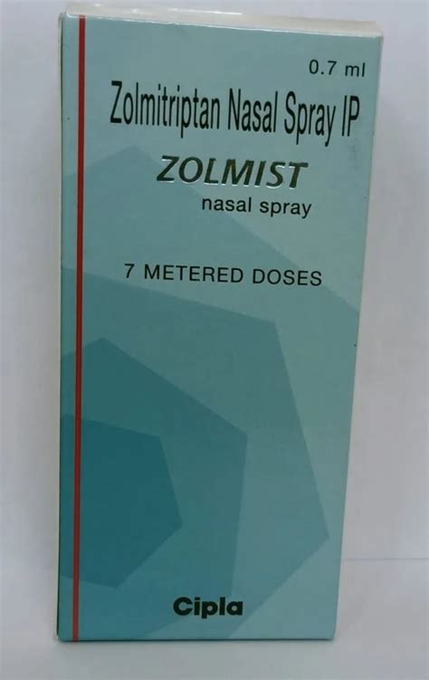 Zolmist Zolmitriptan Nasal Spray Cipla Ltd At Rs 452 Piece In Nagpur