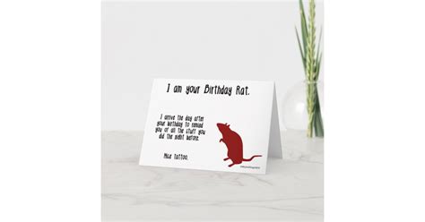 Happy Birthday Rat Card