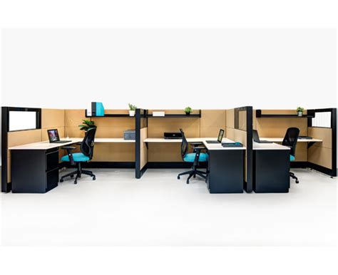 3 Person Side By Side Workstations With Panels Online Office Furniture