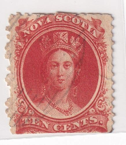canada nova scotia stamps 1860 1863 queen victoria 10 cents used ebay
