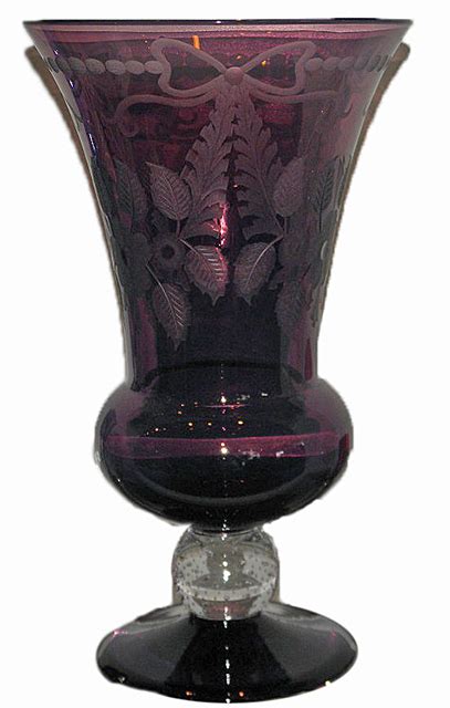 Antique And Vintage Purple Glass Crystal Vase Purple Glass Vintage Art Glass