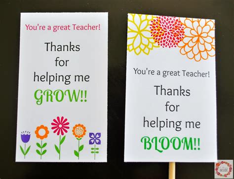 Teacher Appreciation Card Printables A Glimpse Inside