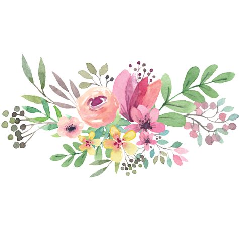 Watercolor Flowers Png Watercolor Flowers Transparent Background