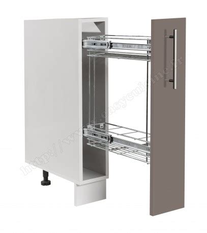 L'installation des tiroirs est un enfer. Meuble bas cuisine 15 cm avec panier inox coulissant ...