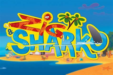 The Logo For Shark And Shark Is Shown In Front Of A Beach With Palm Trees