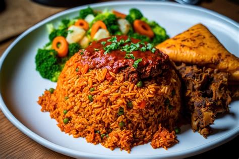 Premium Ai Image In West Africa Jollof Rice Is A Well Liked Rice Dish