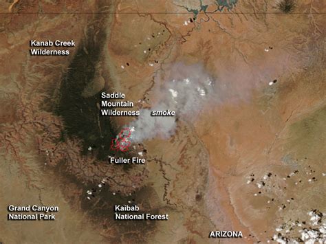 Image Arizonas Fuller Fire Seen By Nasas Aqua Satellite