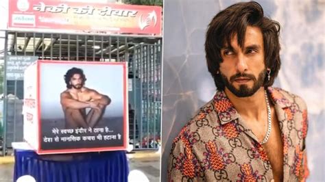 Ranveer Singh Nude Photoshoot Sees Protest In Indore People Collect Clothes Using Actors Naked