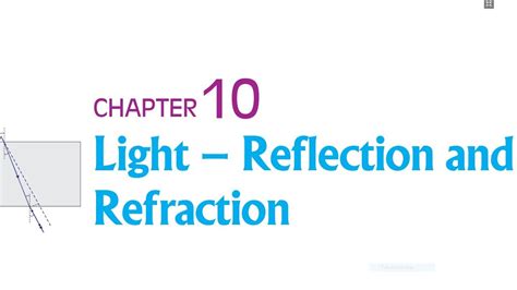 Light Reflection And Refraction Chapter 10 Ncert Youtube
