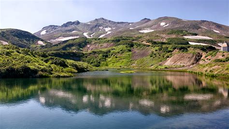 Images Kamchatka Peninsula Russia Nature Mountain Lake 2560x1440