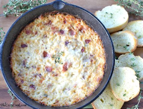 Hot Caramelized Onion Dip With Bacon And Gruyere The Cozy Cook
