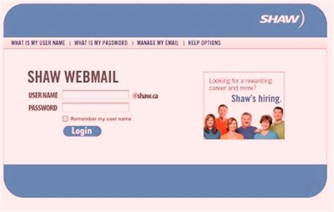 Shaw Webmail Login Sign In How To Be Outgoing Webmail Good Tutorials