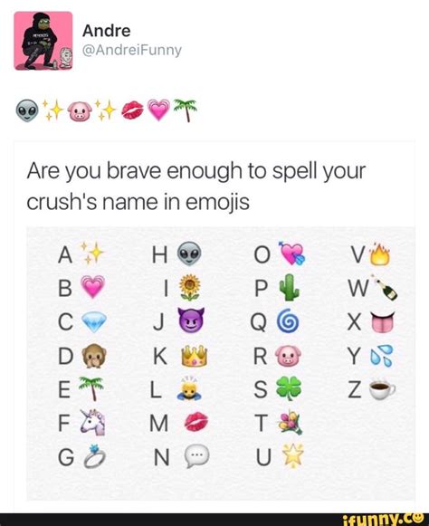 Are You Brave Enough To Spell Your Crushs Name In Emojis Ifunny
