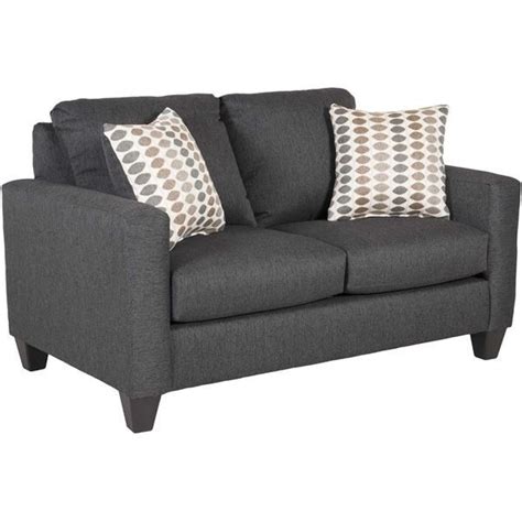 With Its Clean Lines And Simple Style The Piper Carbon Loveseat From The Piper Upholstery