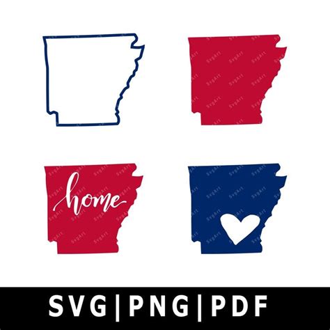 Designs Arkansas State SVG Bundle Cricut Arkansas SVG Cut Files Cameo Arkansas State SVG File
