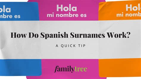 How Do Spanish Surnames Work A Quick Tip Youtube