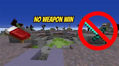 Hypixel Bedwars No Weapon Challenge Win Youtube