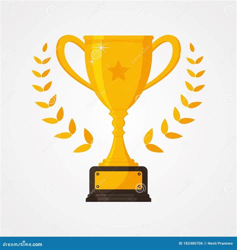 My Best Trophy Round Glass Award With Cutters Cartoon Vector