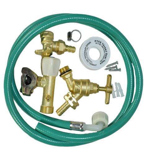 Outdoor Tap Kit Brass Self Cut Tap Hose Pipe Garden Water Fitting Wall