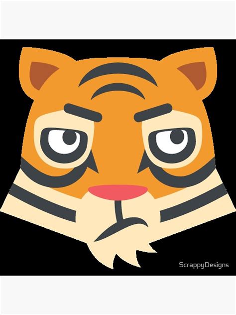 Tiger Emoji Canvas Print For Sale By Scrappydesigns Redbubble