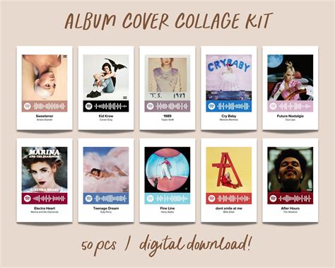 Polaroid Album Cover Collage Kit Vol 1 Digital Download 50 Pcs