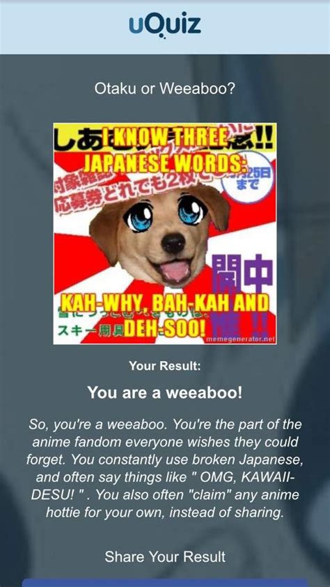 Otaku Or Weeaboo Quiz Anime Amino