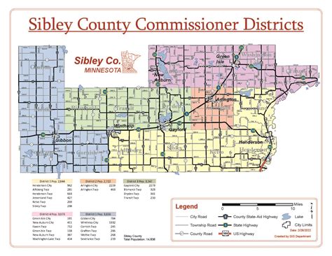 Commissioner District Map | Sibley County, MN