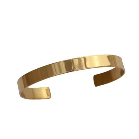 18k Gold Filled Cuff Bracelet Stainless Steel Bracelet Etsy