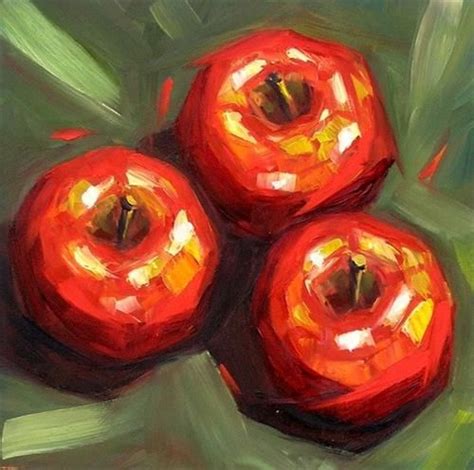 DPW Original Fine Art Auction Trio Apples Irina Beskina Art