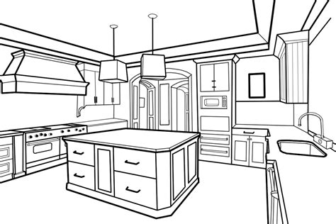 Here presented 62+ kitchen design drawing images for free to download, print or share. Sharoon The Raccoon Animation: Kitchen Perspective Drawing