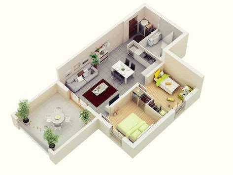 Kalau yang ini model rumah minimalis dengan sebuah garasi mobil di bawahnya. model denah rumah letter l | House plans, Floor plans ...