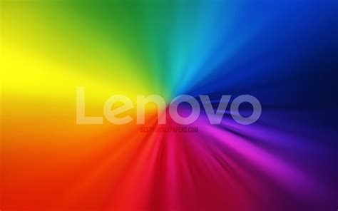 Download Wallpapers Lenovo Logo 4k Vortex Rainbow Backgrounds