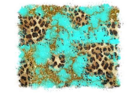 Turquoise Cowhide Leopard Graphic By Sun Sublimation · Creative Fabrica