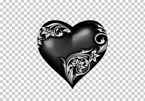 Heart Love Gothic Fashion Color Png Clipart Black And White Body