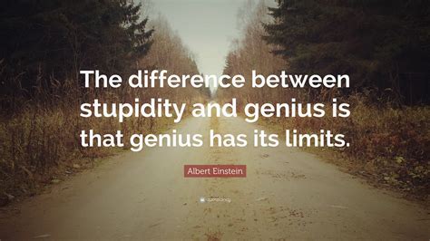 Es considerado como el científico y pensador más conocido y popular del siglo xx. Albert Einstein Quote: "The difference between stupidity ...