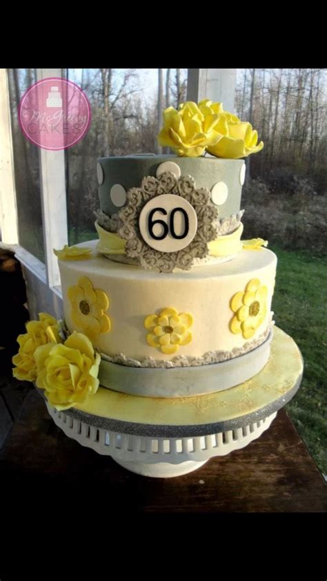 Find this pin and more on party time by carole maurer. Yellow | Occasion cakes, 60th birthday cakes, Dessert decoration