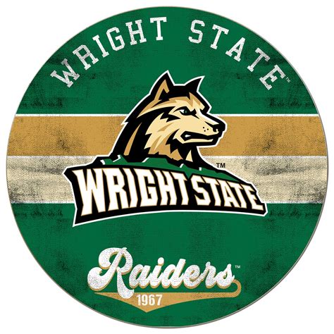 Wright State Raiders 20'' x 20'' Retro Logo Circle Sign