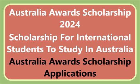 Australia Awards Scholarships 2023 2024 Applications Australia Awards