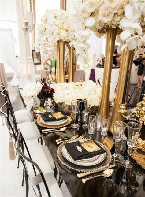 Picture Of Elegant Black And Gold Wedding Ideas 16