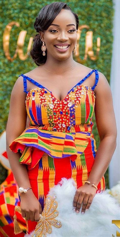 Ghanaian Kente Wedding Dress Traditionalafricanattires African Fashion Traditional African