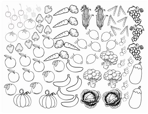 Of fruits and vegetables coloring pages are a fun way for kids of all ages to develop creativity, focus, motor skills and color recognition. Fruits And Vegetables Coloring Pages For Kids Printable ...