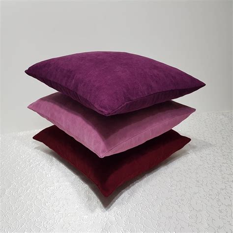 Burgundy Pillow Cover Dark Red Throw Pillows Burgundy Etsy