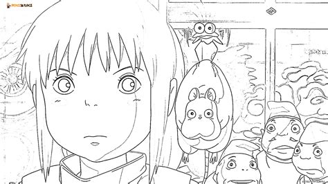25 Spirited Away Coloring Page