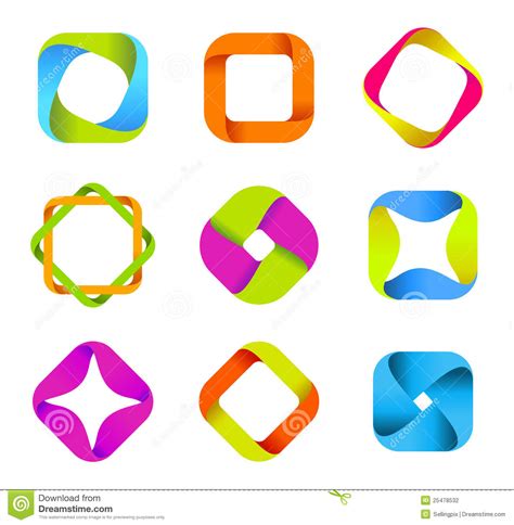 Logo business square stock vector. Image of shape, sign - 25478532