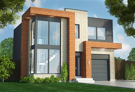 Contemporary Duplex 90290pd Architectural Designs House Plans