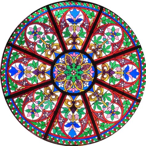 Circular Church Stained Glass Window Free Svg