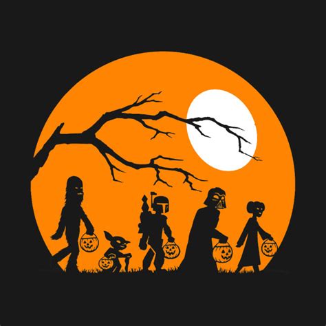 Funny Trick Or Treat Halloween Silhouette Star Wars