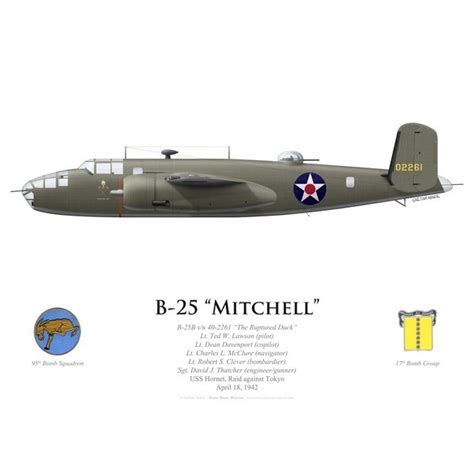 B 25b Mitchell The Ruptured Duck Lt Ted Lawson Uss Hornet Raid
