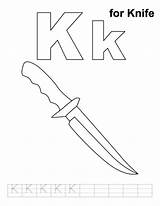 Knife Coloring Printable Alphabet Worksheet Cuts Practice Handwriting Designlooter Basic 1331 82kb Popular Worksheeto sketch template