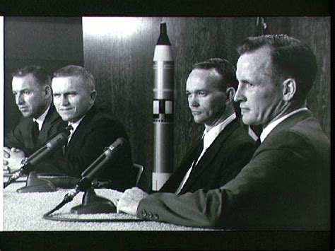Gemini 7 Prime Crew And Backup Crew During Press Conference Nasa